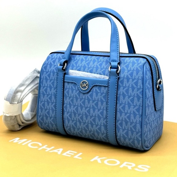 Michael Kors Small Travel Duffle Xbody Satchel Shoulder Bag South Pacific Blue
